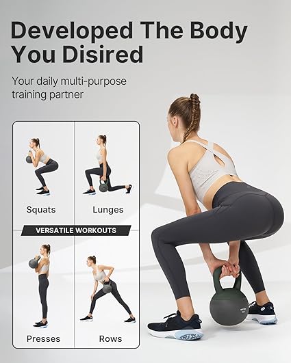 YOTTOY 10 lb Soft Kettlebell with Anti-Slip Base & Impact-Resistant Design