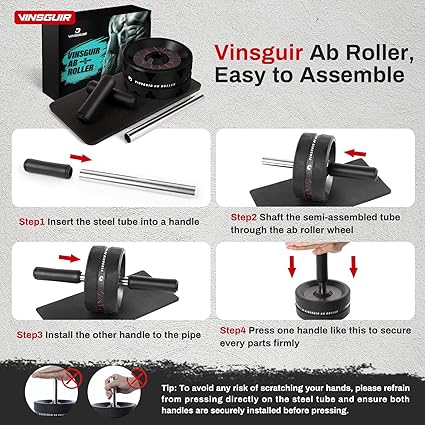 Ab Roller Wheel with Knee Pad