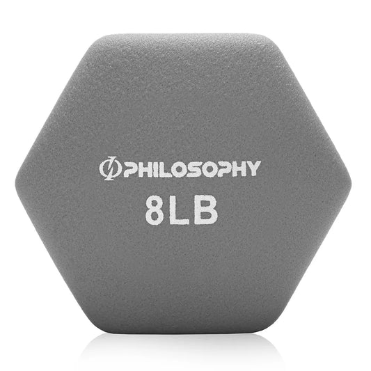 Philosophy Gym 8 lb Neoprene Hex Dumbbell Pair – 16 lb Total Hand Weights